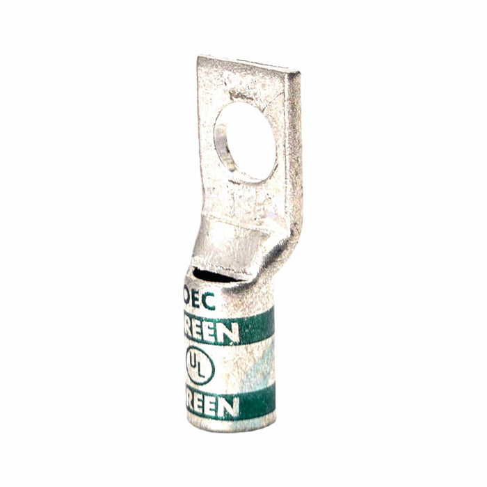 Conversions Technology Copper Short Barrel One Hole Compression Lugs 1/0 AWG 1/4-inch Bolt Size