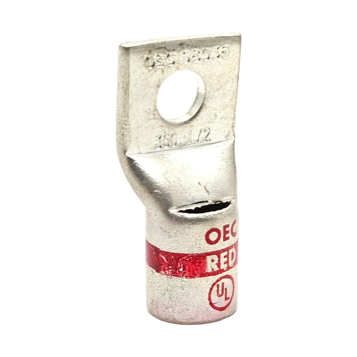 Conversions Technology Copper Short Barrel One Hole Compression Lugs 350 MCM 1/2-inch Bolt Size
