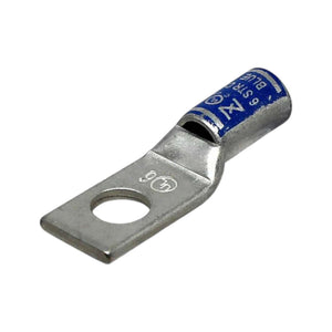 25 Pack - 6 AWG Bare Copper Ring Terminals, 1/2" Hole, Uninsulated Electrical Lugs