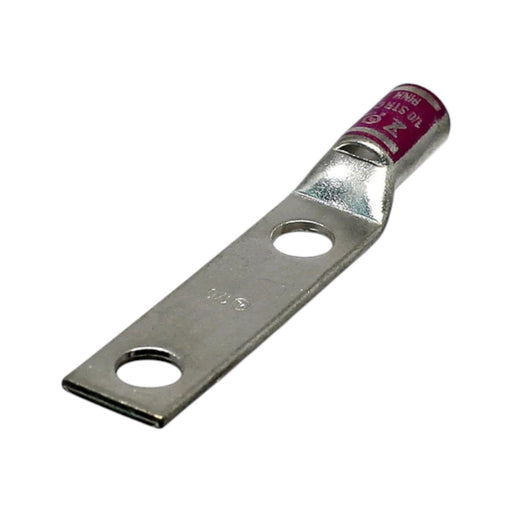 Conversions Technology Copper Short Barrel Two Hole Compression Lugs 1/0 AWG 3/8-inch Bolt Size