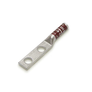 Conversions Technology Copper Short Barrel Two Hole Compression Lugs 2 AWG 5/16-inch Bolt Size