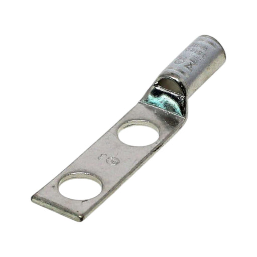 Conversions Technology Copper Short Barrel Two Hole Compression Lugs 3 AWG 3/8-inch Bolt Size