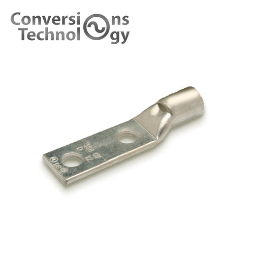 Conversions Technology Copper Short Barrel Two Hole Compression Lugs 4 AWG 1/2-inch Bolt Size