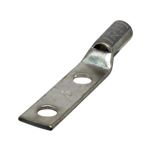Conversions Technology Copper Short Barrel Two Hole Compression Lugs 4 AWG 1/4-inch Bolt Size