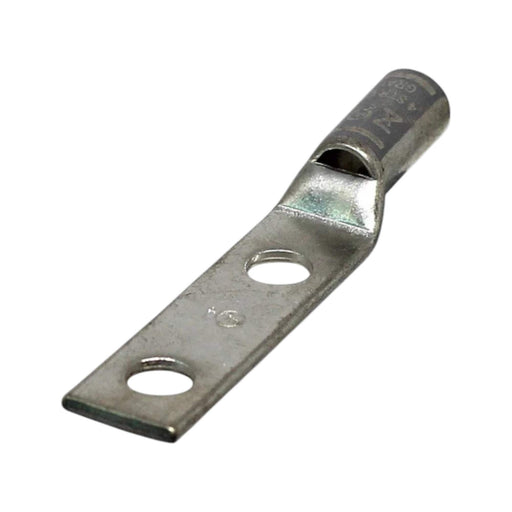 Conversions Technology Copper Short Barrel Two Hole Compression Lugs 4 AWG 3/8-inch Bolt Size