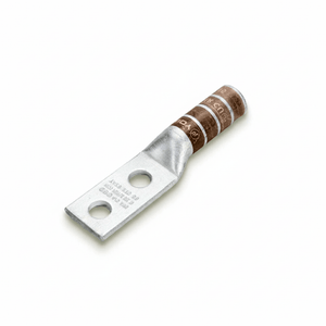 Conversions Tech Copper Short Barrel Two Hole Compression Lugs 500 MCM 1/2-inch Bolt Size