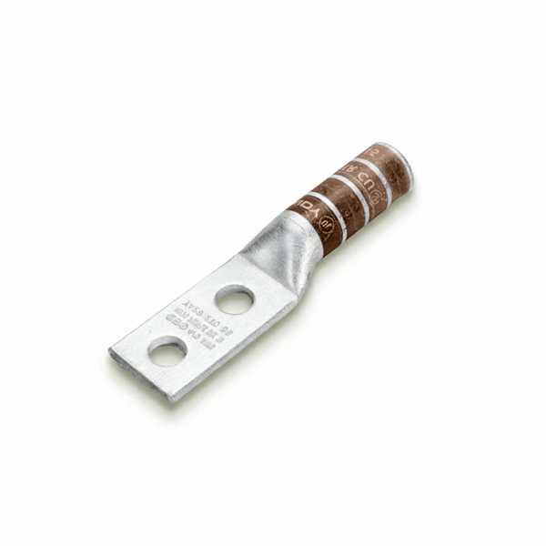 Conversions Tech Copper Short Barrel Two Hole Compression Lugs 500 MCM 1/2-inch Bolt Size