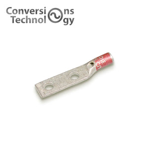 Conversions Technology Copper Short Barrel Two Hole Compression Lugs 8 AWG #10 Bolt Size