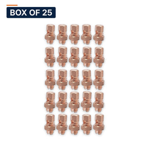 Conversions Tech Electrical Box of 25 ($2.60 ea) Copper Split Bolt Connector 2/0 AWG STR – 2 AWG SOL | Tap to 14 | 610-00204