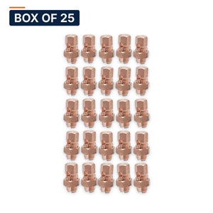 Conversions Tech Electrical Box of 25 ($5.52 ea) Copper Split Bolt Connector 3/0 AWG STR – 2 AWG SOL | Tap to 12 | 610-00302