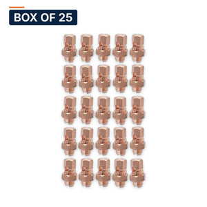 Conversions Tech Electrical Box of 25 ($0.92 ea) Copper Split Bolt Connector 8 AWG STR – 12 AWG SOL | Tap to 16 | 610-00812