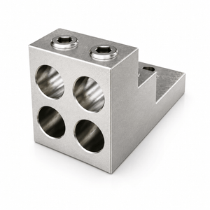 Conversions Tech Electrical > Connectors > Mechanical Connectors CT-SL42-600 Stacked Mechanical Lug — 4-Conductor, 2-Hole, Dual-Rated AL/CU, 2 AWG–600 kcmil