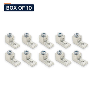 Conversions Tech Electrical > Connectors > Mechanical Connectors Box of 10 ($2.19 ea) CT-T1H1-1/0A Mechanical Lug — 1-Conductor 1-Hole Dual-Rated AL/CU 14 AWG–1/0 AWG 1/4in Stud