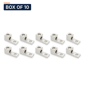 Conversions Tech Box of 10 ($1.19 ea) CT-T1H1-4A Mechanical Lug — 1-Conductor 1-Hole Dual-Rated AL/CU 14–4 AWG 1/4in Stud