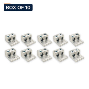 Conversions Tech Connectors Box of 10 ($3.40 ea) CT-T2H1-2/0A Mechanical Lug — 2-Conductor 1-Hole Dual-Rated AL/CU (2) 14 AWG–2/0 AWG 1/4in Stud
