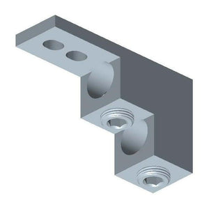 Conversions Tech Electrical > Connectors > Mechanical Connectors CT-T2H2-350-A Panelboard Lug, 2-Conductor, 2-Hole | 6 AWG to 350 kcmil, Tin-Plated 6061-T6 Aluminum, cULus