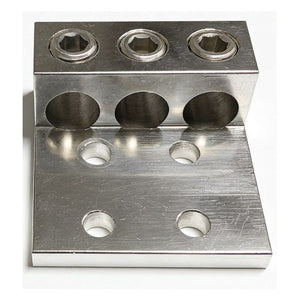 Conversions Tech Electrical > Connectors > Mechanical Connectors CT-T3H1-800-A4 Mechanical Lug, 3-Conductor, 4-Hole | 300 kcmil to 800 kcmil, Tin-Plated 6061-T6 Aluminum, cULus