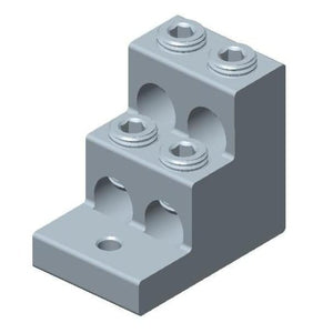 Conversions Tech Electrical > Connectors > Mechanical Connectors CT-T4H2-350 Panelboard Lug, 4-Conductor | 6 AWG to 350 kcmil, Tin-Plated 6061-T6 Aluminum, cULus