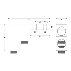 Conversions Tech Electrical > Connectors > Mechanical Connectors CT-T4H2-600-2NS Panelboard Lug, 4-Conductor, 2-Hole | 2 AWG to 600 kcmil, Tin-Plated 6061-T6 Aluminum, cULus
