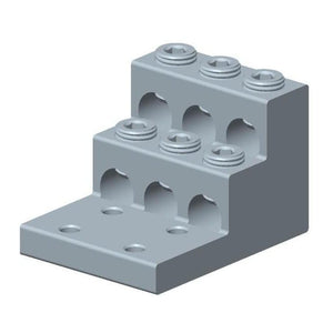 Conversions Tech Electrical > Connectors > Mechanical Connectors CT-T6H2-600 Panelboard Lug, 6-Conductor, 2-Hole | 2 AWG to 600 kcmil, Tin-Plated 6061-T6 Aluminum, cULus