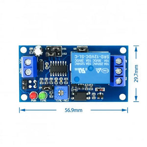 Conversions Tech Relay Modules CT-TDR-512 Trigger Delay Relay Module – Adjustable Delay-Off Timer 0.1s–1hr, Optocoupler Isolated, DC 5V/12V, 10A SPDT