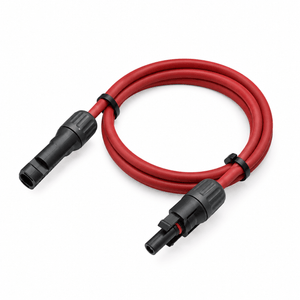 Conversions Tech Solar > PV Wire 5 ft / Red Custom MC4 Jumper Cable, 10 AWG PV Wire | Male to Female, 1500 V DC 30 A, UL 4703, Cut to Length 5–100 ft | 4904-CUSTOM