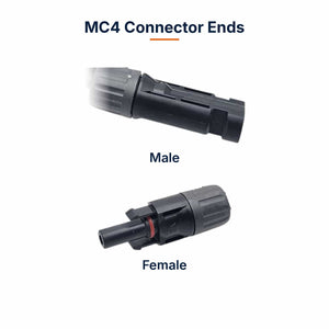 Conversions Tech Solar > PV Wire Custom MC4 Jumper Cable, 10 AWG PV Wire | Male to Female, 1500 V DC 30 A, UL 4703, Cut to Length 5–100 ft | 4904-CUSTOM