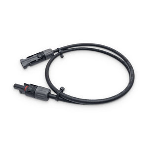 Conversions Tech Solar > PV Wire 5 ft / Black Custom MC4 Jumper Cable, 10 AWG PV Wire | Male to Female, 1500 V DC 30 A, UL 4703, Cut to Length 5–100 ft | 4904-CUSTOM