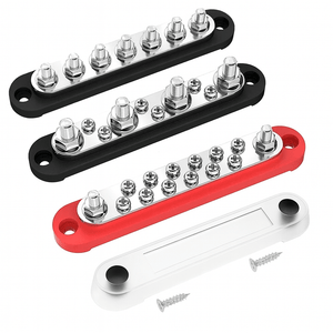 Conversions Tech DaierTek Car Terminal Block Negative Bus Bar 12V 150A Terminal Block 12V Power Distribution Block M8 Termianl Bus for Automotive