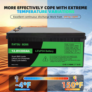 Conversions Tech 200Ah / 12 V DATOUBOSS US LOCAL Stock Tax Free  Solar Home Energy Storage  RV Marine Boat 12v 200ah Lithium Energy Storage Lifepo4 Battery