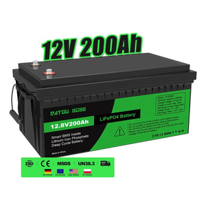 Conversions Tech 200Ah / 12 V DATOUBOSS US LOCAL Stock Tax Free  Solar Home Energy Storage  RV Marine Boat 12v 200ah Lithium Energy Storage Lifepo4 Battery
