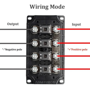 Conversions Tech 32V / 40-500a DC 32V 300A AC 220V 300A 4 Ways Auto Audio Stereo ANM-C4 ANM Fuse Holder Bolt Down Fuse Box