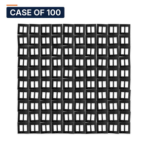 Conversions Tech Wall Plates Case of 100 ($0.43 ea) Decora Wall Plate, 2-Gang, Black | Standard Screw Mount, Fits Decorator Inserts and Devices | 5200-902