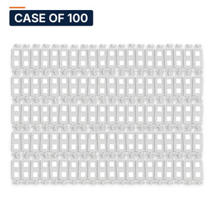 Conversions Tech Wall Plates Case of 100 ($1.60 ea) Decorator Keystone Insert, 2-Port, White | Fits Decora Wall Plates, Holds Cat6, HDMI, Coax Jacks | 400-202