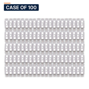 Conversions Tech Wall Plates Case of 100 ($1.60 ea) Decorator Keystone Insert, 3-Port, White | Fits Decora Wall Plates, Holds Cat6, HDMI, Coax Jacks | 400-203