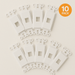 Conversions Tech Keystone Decorator‑Style 1‑Port Keystone Insert 10 Pack