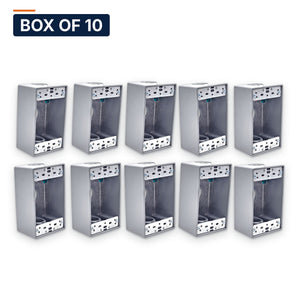 Conversions Tech weatherproof boxes Box of 10 ($4.90 ea) Deep 1-Gang Die-Cast Box ¾" Hubs | UL 514A/50E, NEMA 3R/4, 18.3 in³
