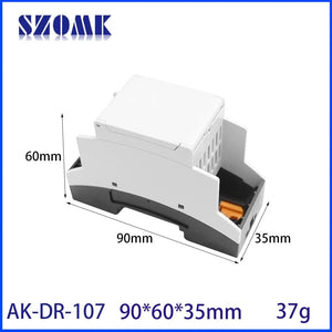 Conversions Tech AK-DR-107 Din-Rail Box PC Enclosure Electrical PCB Mount Bracket Plastic Enclosure Plc Connector Terminal Block Din Rail Enclosure