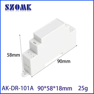 Conversions Tech AK-DR-101 Din-Rail Box PC Enclosure Electrical PCB Mount Bracket Plastic Enclosure Plc Connector Terminal Block Din Rail Enclosure
