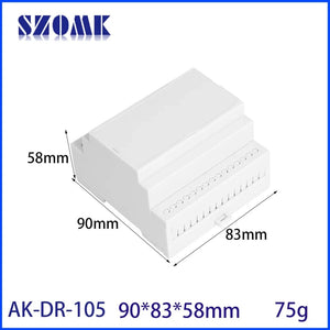 Conversions Tech AK-DR-105 Din-Rail Box PC Enclosure Electrical PCB Mount Bracket Plastic Enclosure Plc Connector Terminal Block Din Rail Enclosure