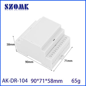 Conversions Tech AK-DR-104 Din-Rail Box PC Enclosure Electrical PCB Mount Bracket Plastic Enclosure Plc Connector Terminal Block Din Rail Enclosure
