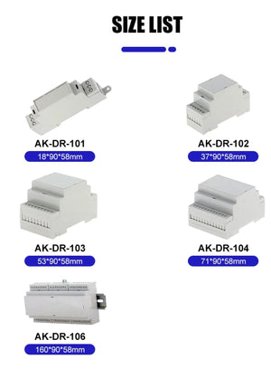 Conversions Tech Din-Rail Box PC Enclosure Electrical PCB Mount Bracket Plastic Enclosure Plc Connector Terminal Block Din Rail Enclosure
