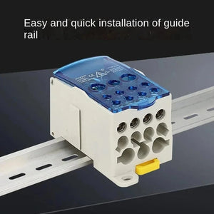 Conversions Tech Din Rail Terminal Block UKK 80A/125A/160A/250A/400A Distribution Box One In Several Out Unipolar Junction Box wire Connector