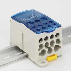 Conversions Tech Din Rail Terminal Block UKK 80A/125A/160A/250A/400A Distribution Box One In Several Out Unipolar Junction Box wire Connector