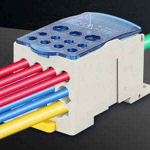 Conversions Tech Din Rail Terminal Block UKK 80A/125A/160A/250A/400A Distribution Box One In Several Out Unipolar Junction Box wire Connector
