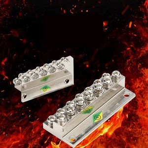 Conversions Tech Double layer Terminal Block JDG-6/8/10/12Hole Land Row Zero Line Terminal Row Brass Power Distribution Cabinet Screw Connector