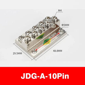 Conversions Tech JDG-A-10P / 1Pcs Double layer Terminal Block JDG-6/8/10/12Hole Land Row Zero Line Terminal Row Brass Power Distribution Cabinet Screw Connector
