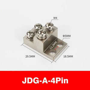 Conversions Tech JDG-A-4P / 1Pcs Double layer Terminal Block JDG-6/8/10/12Hole Land Row Zero Line Terminal Row Brass Power Distribution Cabinet Screw Connector