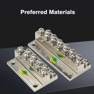 Conversions Tech Double layer Terminal Block JDG-6/8/10/12Hole Land Row Zero Line Terminal Row Brass Power Distribution Cabinet Screw Connector