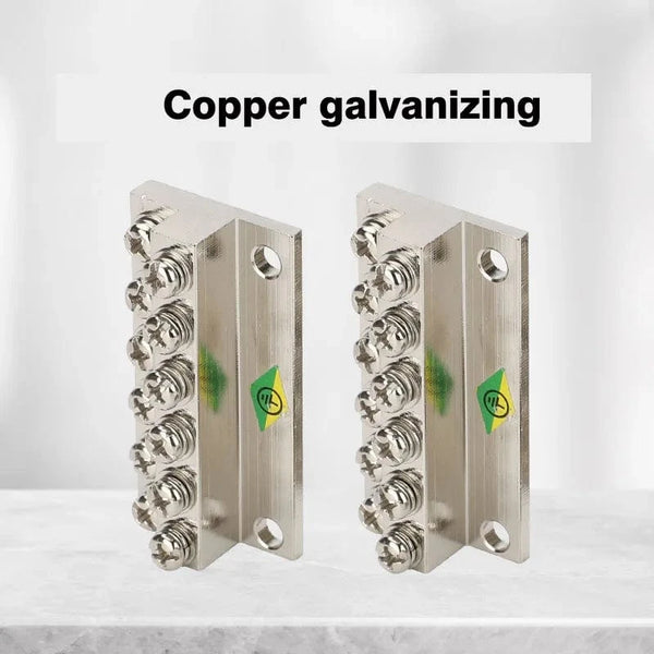 Conversions Tech Double layer Terminal Block JDG-6/8/10/12Hole Land Row Zero Line Terminal Row Brass Power Distribution Cabinet Screw Connector